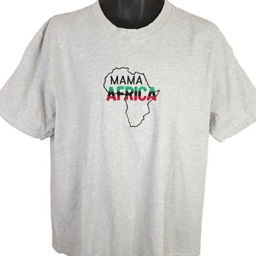Mama Africa T Shirt Vintage 90s Black History African Culture Made In USA Mens